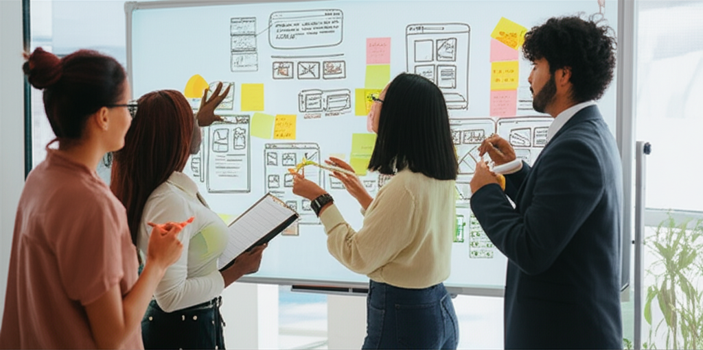 Kinemlabs team discussing ideas